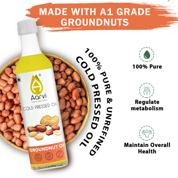 Cold Pressed Groundnut Oil 1 L - Image 3